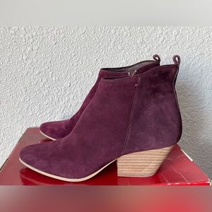 Dolce Vita Plum Suede Pearse Ankle Boots